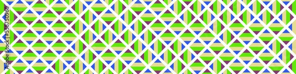 Fototapeta Color Rhombus tile tessellation pattern illustration