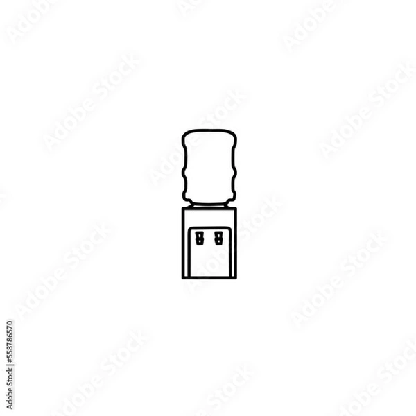 Fototapeta illustration vector graphic of water dispensers line art perfect for logos, icons, designs, posters, flyers, advertisements, and drawing books 