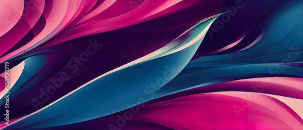 Fototapeta pink, purple and blue abstract wallpaper liquid lines vibrant colors smooth. colorful abstract background.