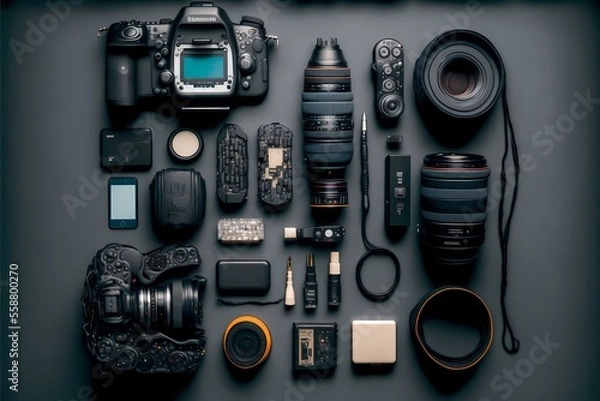 Fototapeta ﻿A group of electronic devices - Generative AI