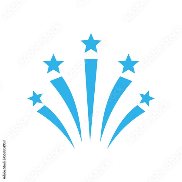 Obraz Blue Flat Firework Icon 3