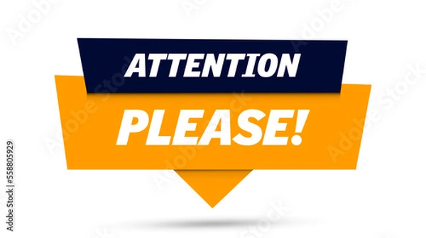 Obraz Attention please sign banner