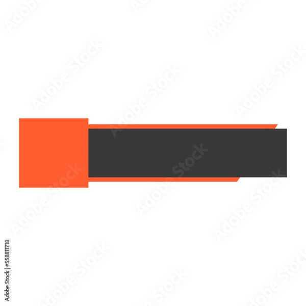 Fototapeta Black and Orange Flat Lower Third 2
