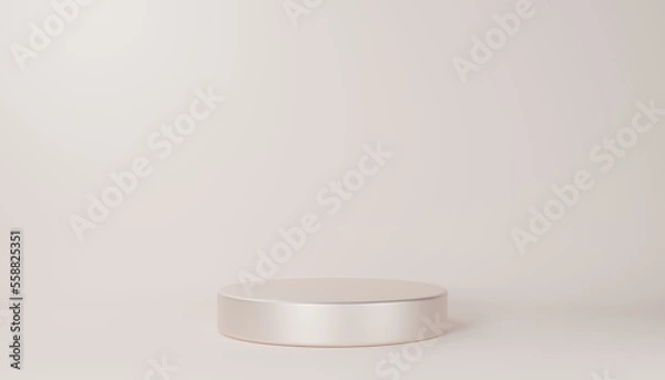 Fototapeta white stage background 3d