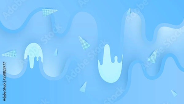 Fototapeta Abstract light blue background. Vector abstract graphic design banner pattern presentation background web template.