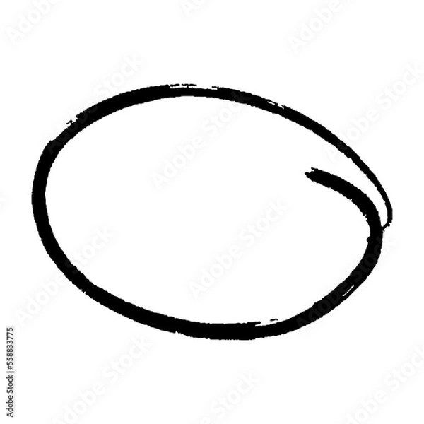 Fototapeta rounded circle brush shapes