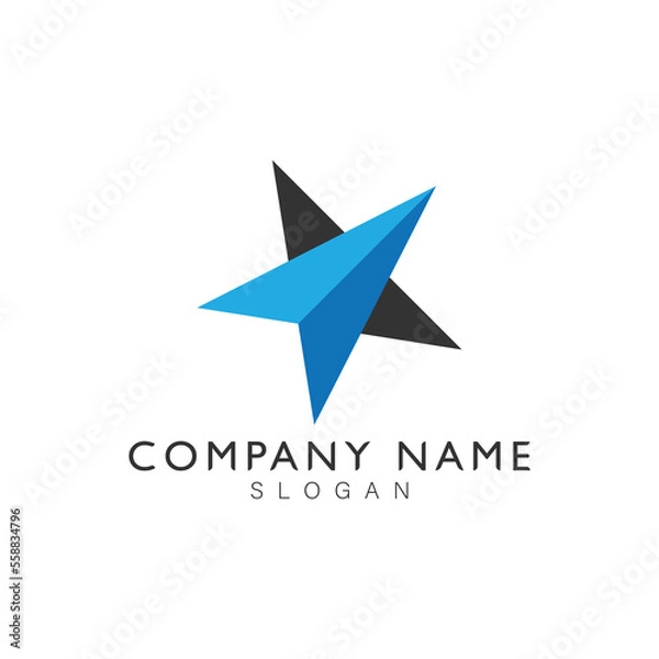 Fototapeta star logo icon vector isolated