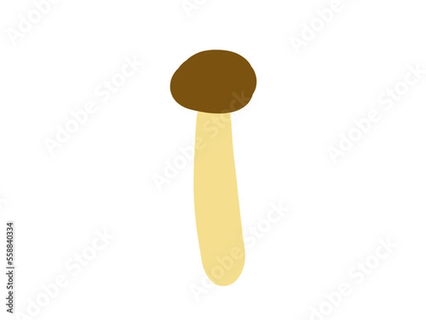 Fototapeta かわいいキノコのシメジ／手描きイラスト素材