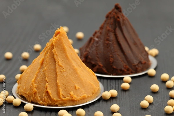 Obraz 味噌と大豆製品