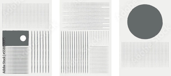Fototapeta Minimal 20s geometric design posters, vector template