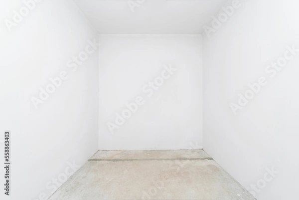 Fototapeta White empty room without decoration.