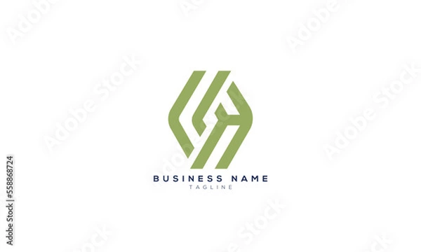 Obraz KH, HK, H, CK, KC, LH, HL, CA, AC, KA, AK, LA, AL, Abstract initial monogram letter alphabet logo design