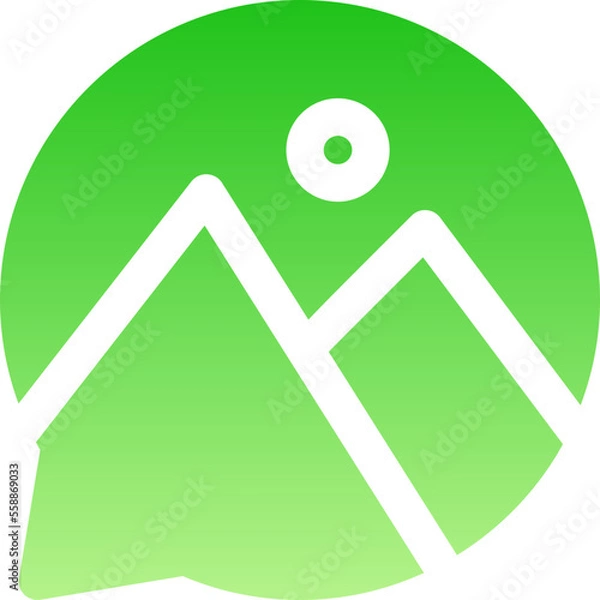Fototapeta message flat gradient icon