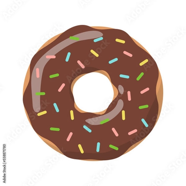 Obraz Vector doughnut isolated on white background