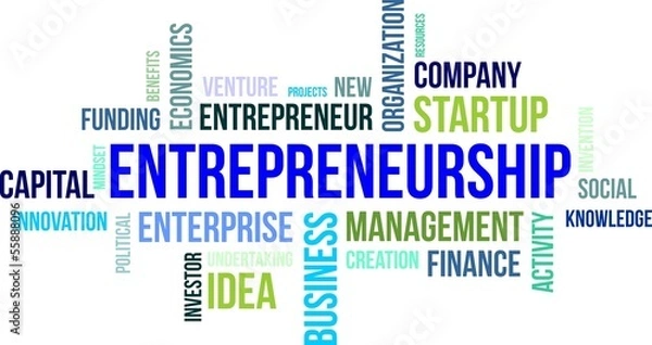 Obraz word cloud - entrepreneurship