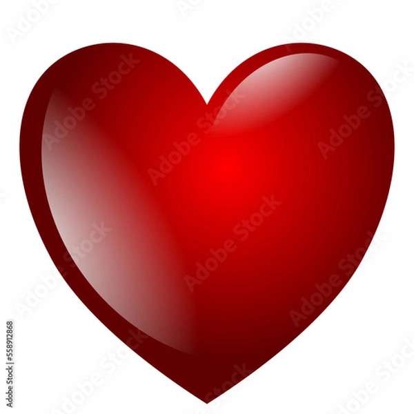 Obraz rotes Herz glänzend