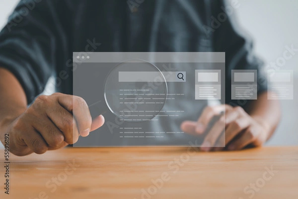 Fototapeta Web search. business people. business presentation. advertising concepts