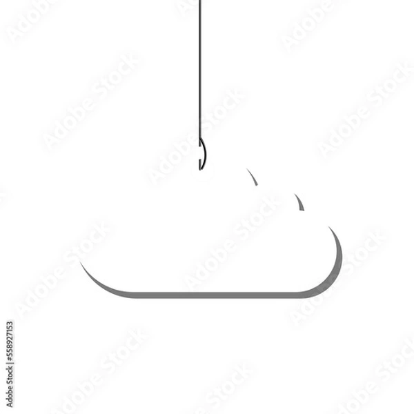 Fototapeta Cloud hanging on transparent background.