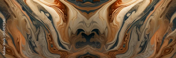 Fototapeta Mixed paints, paint stains, liquid paints, modern fluid background. fluid art .Fashionable pattern.