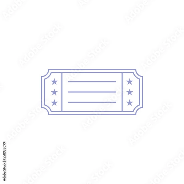 Fototapeta Ticket Icon Vector Illustration Logo Template