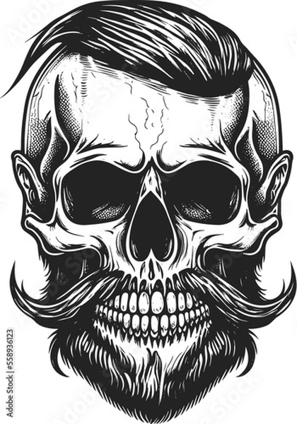 Fototapeta hypebeast hispter skull and crossbones