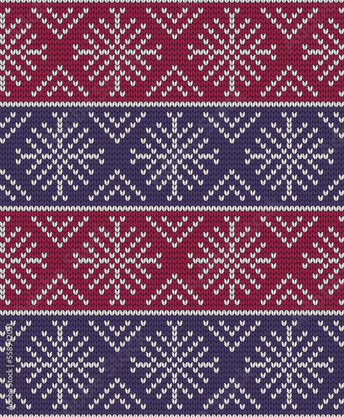 Fototapeta Knitted seamless pattern background vector illustration