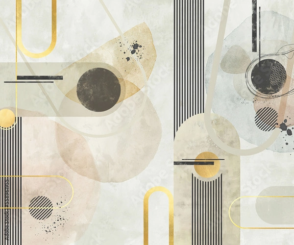 Fototapeta geometric abstraction wallpaper for interior