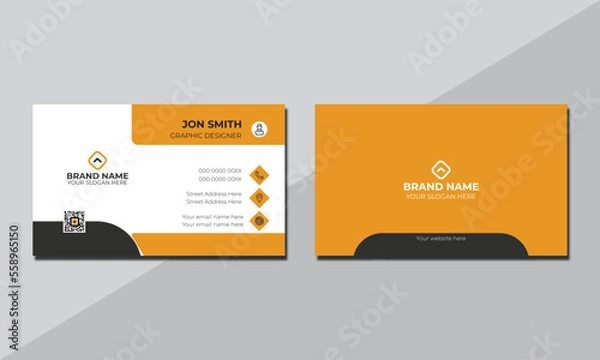 Obraz Creative minimal unique business card design, Horizontal and vertical layout.