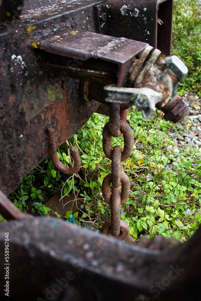 Obraz the rusty mess of an old colonial railroad