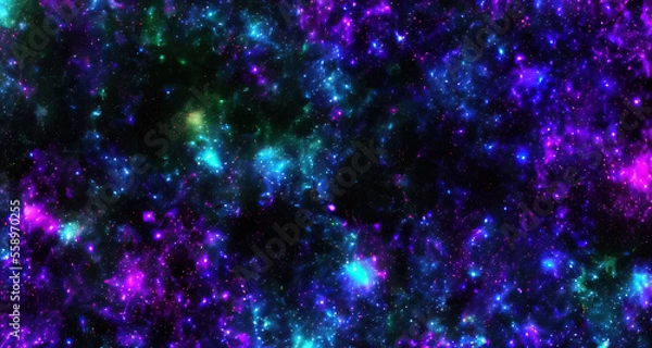 Obraz glitter neon color galaxy background