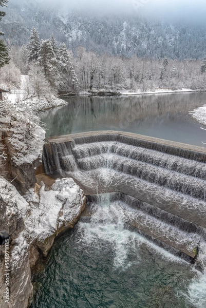 Obraz Der Lechfall im Winter