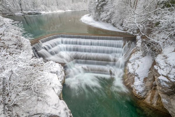 Obraz Der Lechfall im Winter
