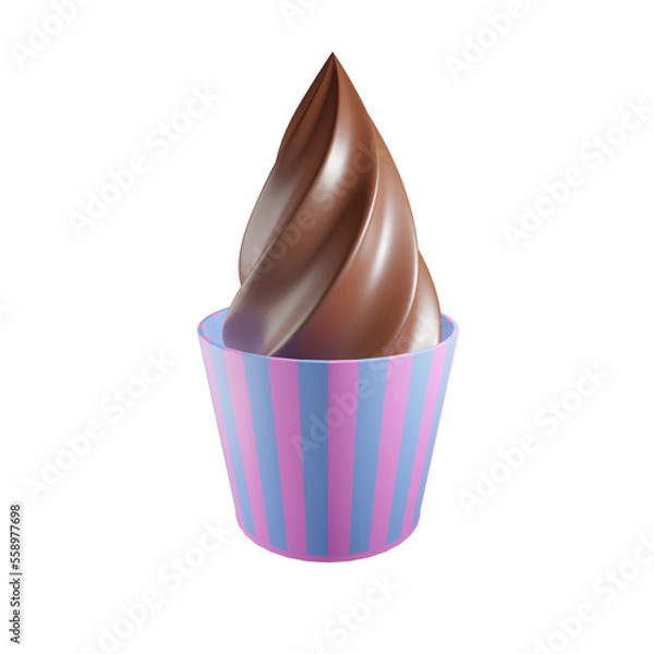 Obraz Chocolate ice cream 3D