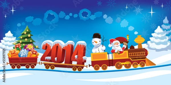 Obraz Christmas train