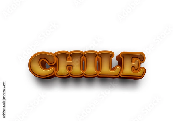Fototapeta CHILE NAME MOCKUP