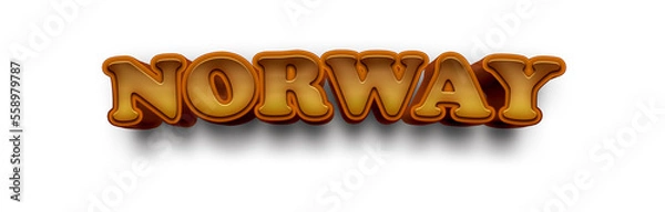 Obraz NORWAY NAME MOCKUP