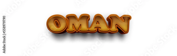 Obraz OMAN COUNTRY NAME MOCKUP