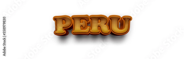 Obraz PERU COUNTRY NAME MOCKUP