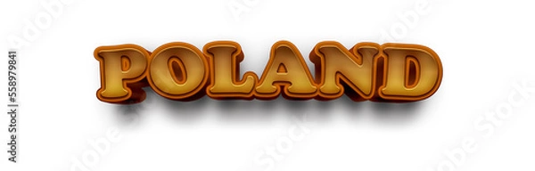 Obraz POLAND COUNTRY NAME MOCKUP