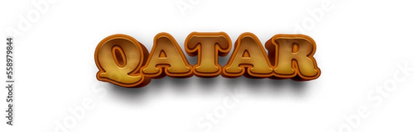 Obraz QATAR COUNTRY NAME MOCKUP