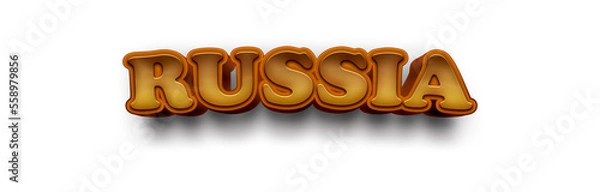 Obraz RUSSIA COUNTRY NAME MOCKUP