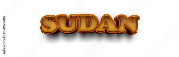 Obraz SUDAN COUNTRY NAME MOCKUP
