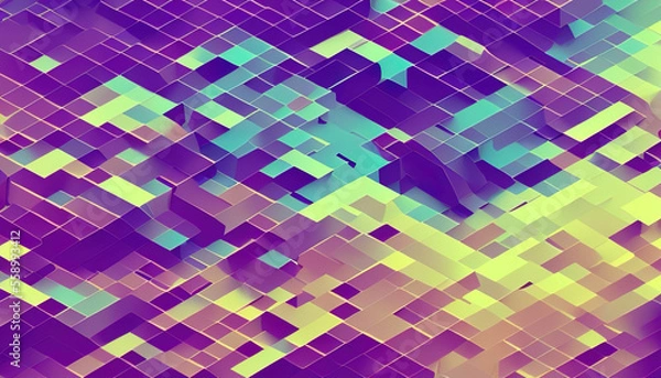 Fototapeta gradient color abstract cube background