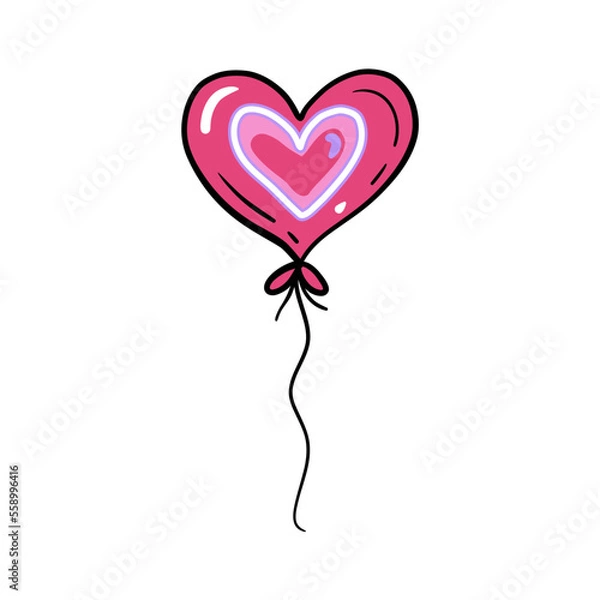 Fototapeta heart shaped balloons