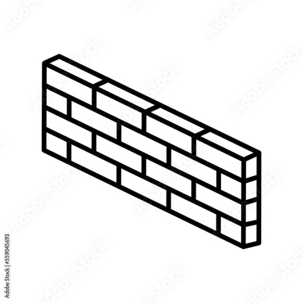 Fototapeta Wall icon vector logo design template