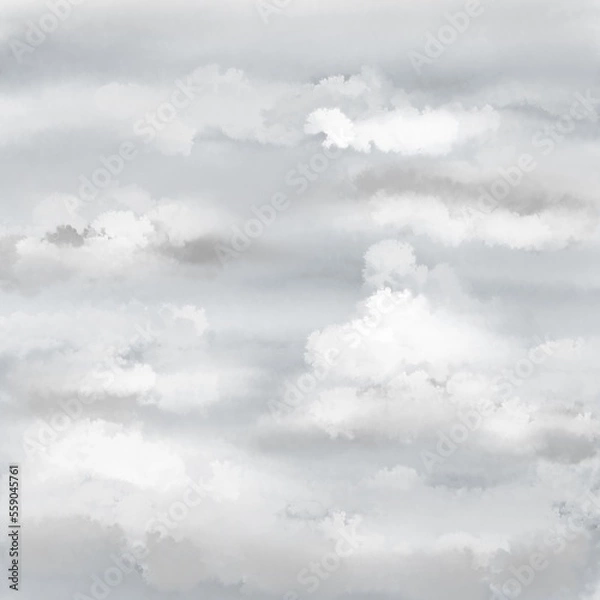 Fototapeta abstract painting clouds watercolor background