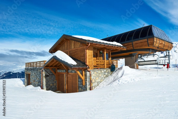 Fototapeta Ski lift station