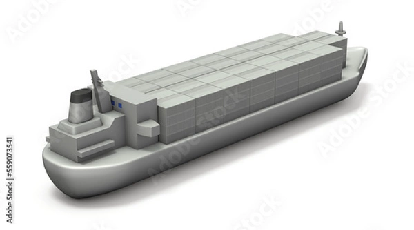 Obraz ミニチュアの貨物船　