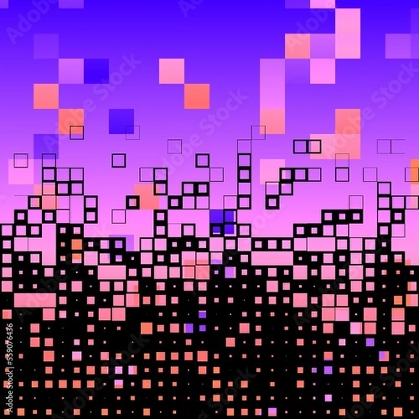Fototapeta Abstract modern glitch background. Futuristic neon with distorted effect for digital wallpaper
