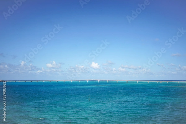 Obraz 水平線と伊良部大橋 宮古島